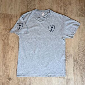 Jerzees Tottenham Hotspur Soccer Crest Logo Gray T-Shirt Medium Athletic Tee